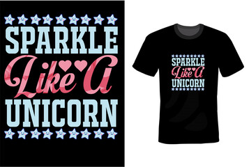 Unicorn T-Shirt Design Template 