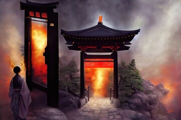 Infinite Majestic Shinto Shrine Portal Dark Gate Magical Effects