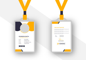 Modern Clean Corporate Office ID Card Template	