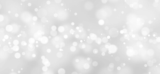 Naklejka na ściany i meble background of abstract glitter lights. white, gray and bokeh focused. banner