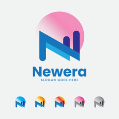 Fototapeta premium Tourism and Corporate Brand N Logo