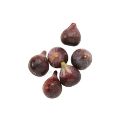 Figs. Fresh food. Isolated. Top view. Precision cut and impeccable finish that allows the addition of different and colored backgrounds.