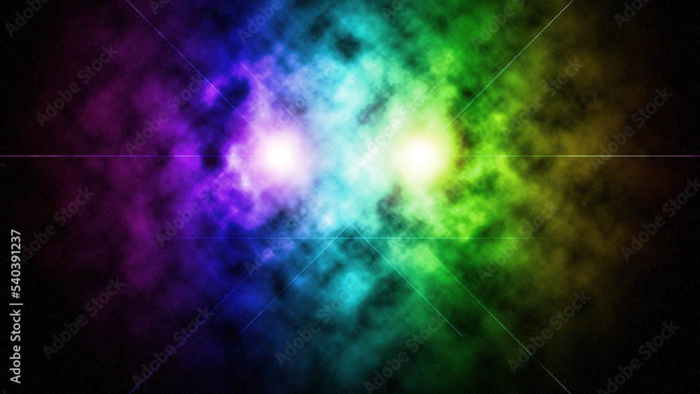 Aufkleber abstract colorful background with paint brushes. abstract background with rays