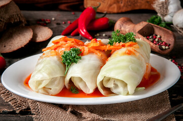 cabbage rolls with meat golubzi