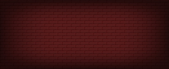 Fototapeta premium Simple red bricks vector background. Seamless pattern. Same different brick texture