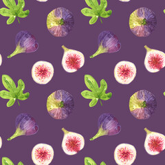 Fig fruits seamless pattern design - 540392238