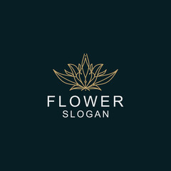 Obraz premium Beauty flower logo icon design template flat vector 