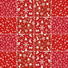 Illustration of a red Christmas background