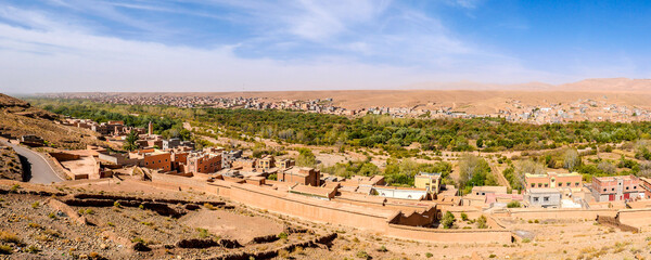 Panoramic view at the Oasis of Boumalne Dades Valley - Morocco