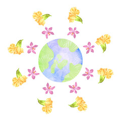 Philippine flora earth mandala narra phalaenopsis pulchra  orchid