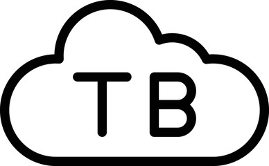 Tb cloud Vector Icon Design Illustration
