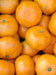 Fresh Mandarin orange from Jeju subtropical island at the Korean fruit market
