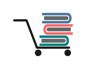 Obraz premium Trolly with book shape inside