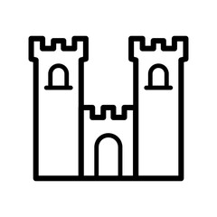 castle icon in trendy flat design