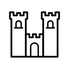 castle icon in trendy flat design