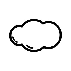cloud icon in trendy flat design