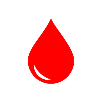 blood drop icon in trendy flat design