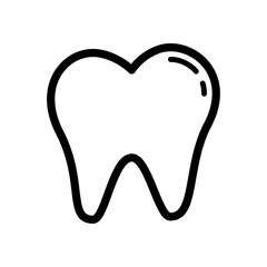tooth icon in trendy flat design