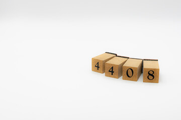 木ブロック　数字　Number　ナンバー　4408