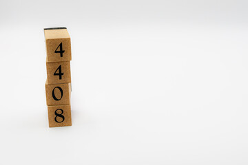 木ブロック　数字　Number　ナンバー　4408