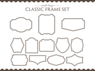 幾何学図形のクラシックなフレームセット