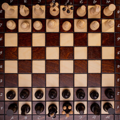 1. Chess on the board before the game