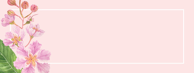 Philippine Flora Facebook banner template Lagerstroemia speciosa Banaba