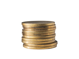 A stack of 10 golden coins
