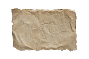Old yellowed crumpled torn paper