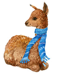 Alpaca watercolor illustration - 540403094