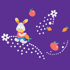 Obraz na płótnie Canvas Bunny and vegetables