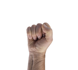the fist of a male hand