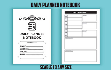 Daily planner low content kdp interior design template