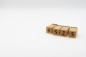 木ブロック　数字　ナンバー　Number　4525