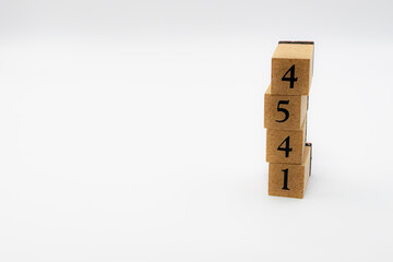 木ブロック　数字　Number　ナンバー　4541