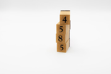 木ブロック　数字　ナンバー　Number　4585