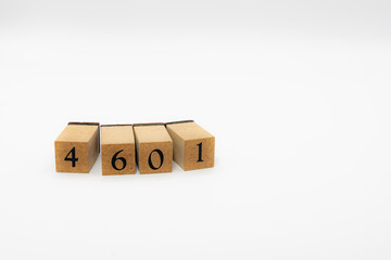 木ブロック　数字　ナンバー　Number　4601
