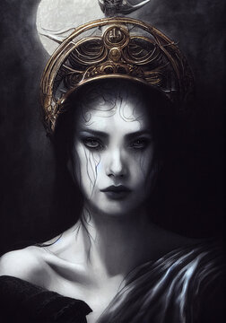 Hekate Greek goddess of magic and spells, mythology, legend, digital art