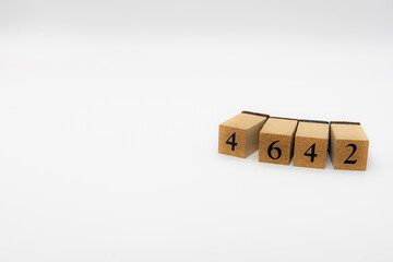 木ブロック　数字　ナンバー　Number　4642