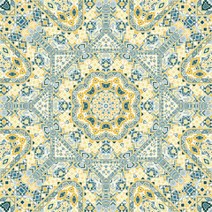 Abstract seamless pattern with geometric elements structure.