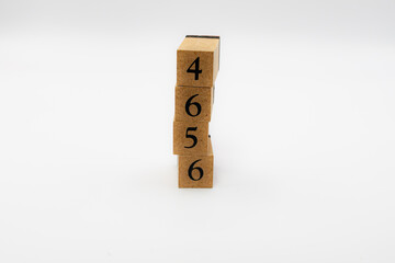 木ブロック　数字　ナンバー　Number　4656
