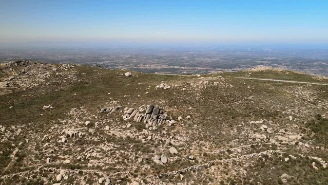 The aerial view of Serra da Estrela in Portugal