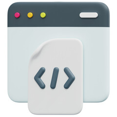 web 3d render icon illustration