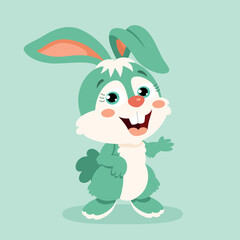 Cartoon Illustration Of Cute Rabbit