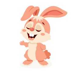 Cartoon Illustration Of Cute Rabbit