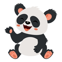 Cartoon Illustration Of A Panda