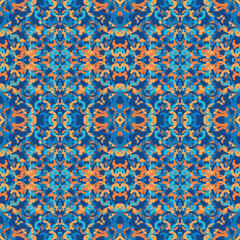 Seamless fractal pattern in vector format for printed fabrics or any other purposes. Every object is grouped base on color so the pattern is editable, tileable and easy to use.