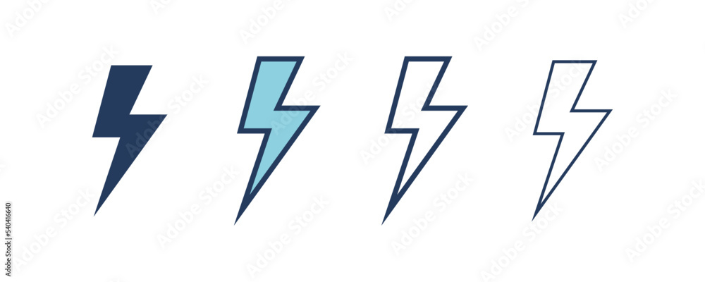 Poster electricity icons set. set of energy vector symbol. filled and linear style sign for mobile concept 