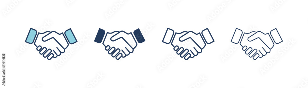 Poster handshake icon. business vector symbol. filled and linear style sign for mobile concept and web desi