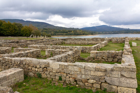 Campamento militar romano de Aquis Querquennis (siglos I y II d.C.). Bande, Ourense, Espa&ntilde;a.